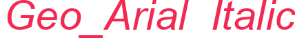 Geo_Arial  Italic